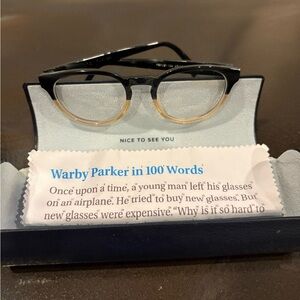 Warby Parker Percy Eyeglasses Frame 124 Limited Edition Size 48-20-140 & Case